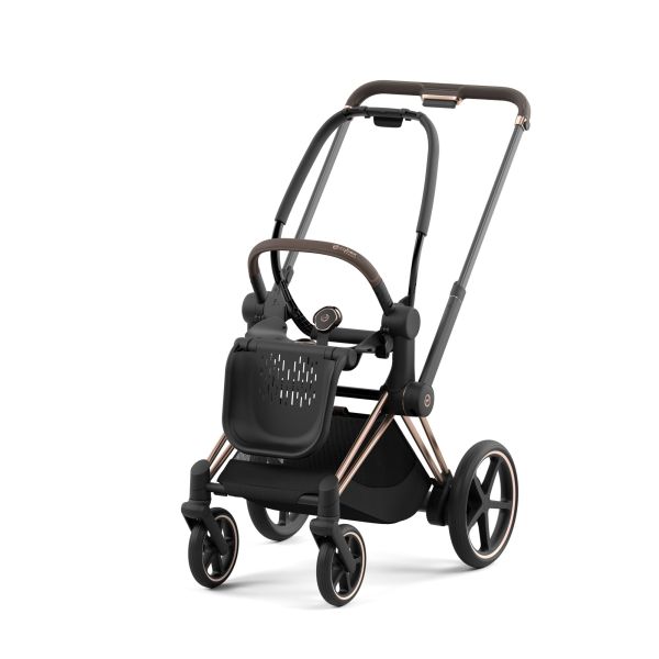 Poussette trio e-Priam 2 Peach Pink châssis Rose Gold + Cloud G i-Size + Nacelle