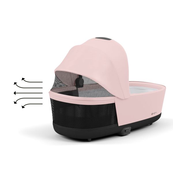 Poussette trio e-Priam 2 Peach Pink châssis Rose Gold + Cloud G i-Size + Nacelle