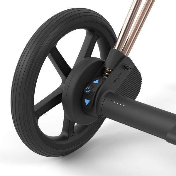Poussette trio e-Priam 2 Sepia Black châssis Rose Gold + Cloud G i-Size + Nacelle