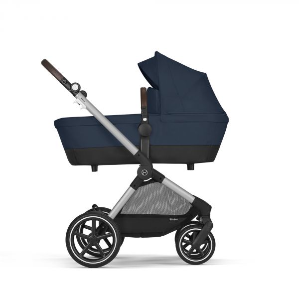 Poussette Eos Lux 2-en-1 Ocean Blue châssis Silver