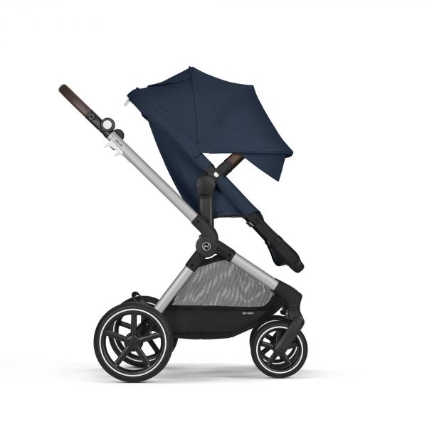 Poussette Eos Lux 2-en-1 Ocean Blue châssis Silver
