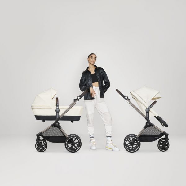Poussette Eos Lux 2-en-1 Seashell Beige châssis Taupe