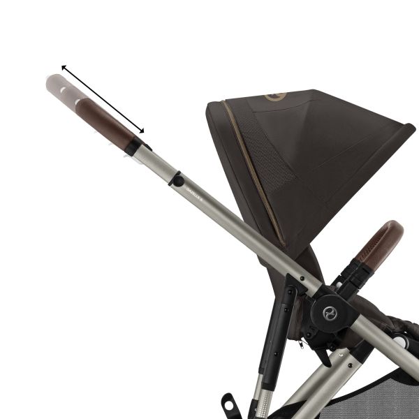 Poussette Gazelle S Chocolate Brown châssis taupe
