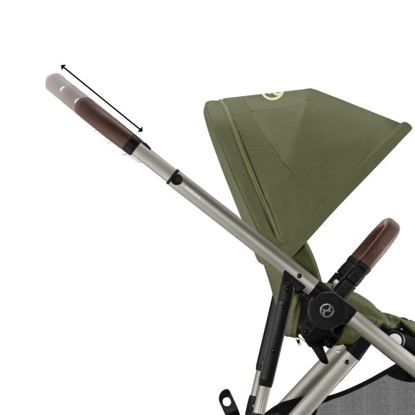 Poussette Gazelle S Moss Green châssis taupe