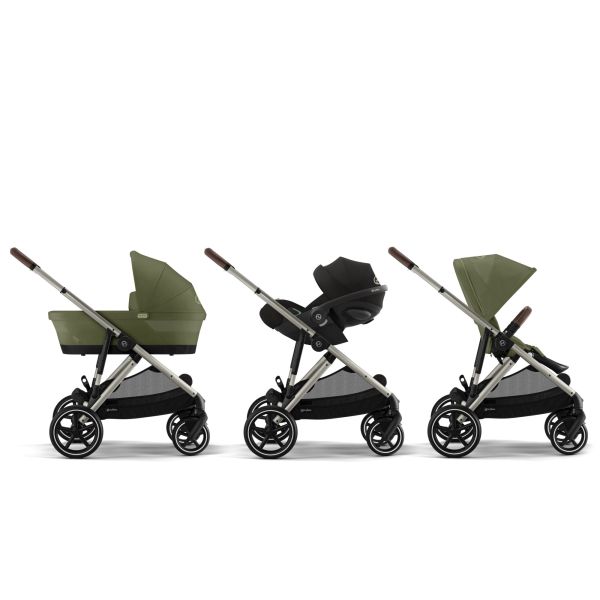 Poussette Gazelle S Moss Green châssis taupe