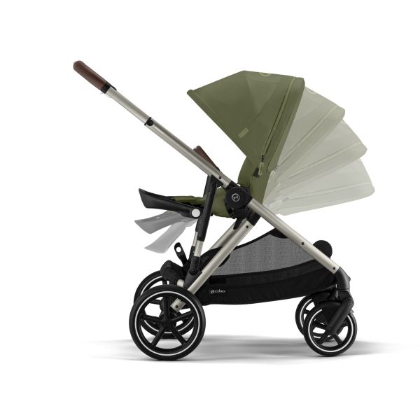 Poussette Gazelle S Moss Green châssis taupe
