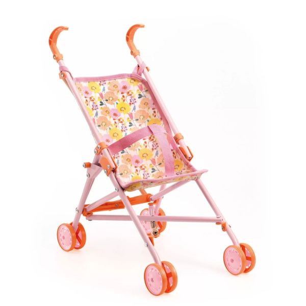 Poussette canne 54 cm pour poupée Poméa Flowers