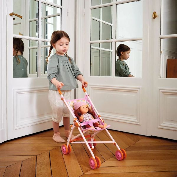 Poussette canne 54 cm pour poupée Poméa Flowers