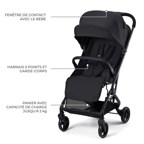 Poussette Indy 3 Coal Black