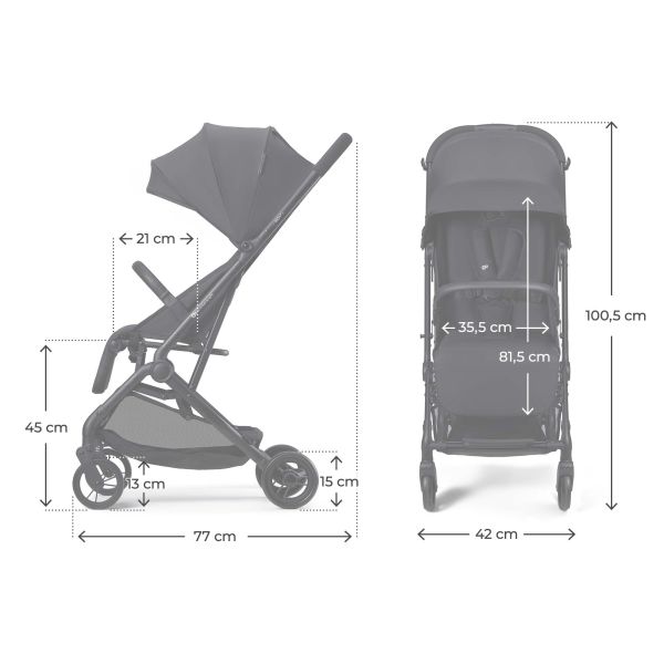 Poussette Indy 3 Coal Black