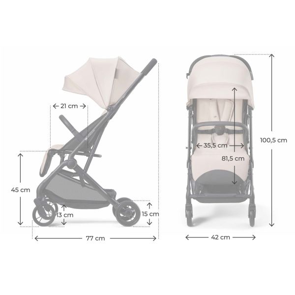 Poussette Indy 3 Misty Beige