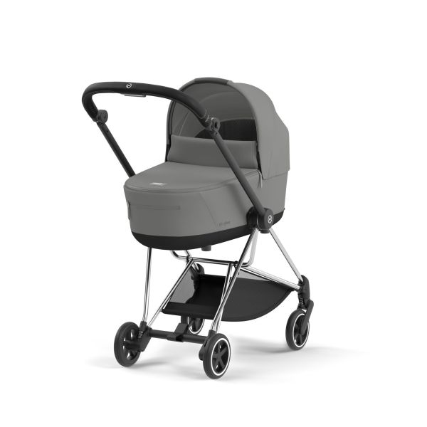 Poussette trio Mios 3 Mirage Grey châssis Chrome Black + Cloud G i-Size + Nacelle Luxe