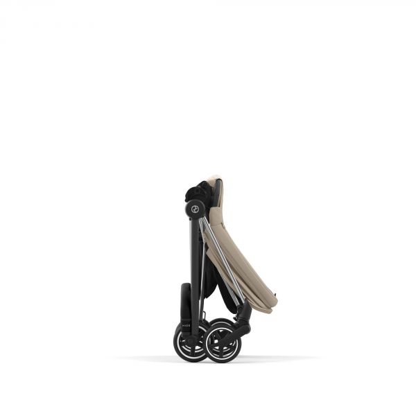Poussette duo Mios 3 Cozy Beige châssis Chrome Black + Nacelle Luxe