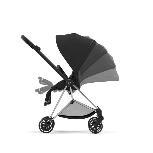 Poussette trio Mios 3 Sepia Black châssis Chrome Black + Cloud G i-Size + Nacelle Luxe