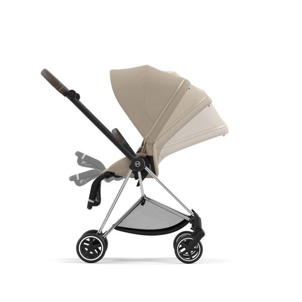 Poussette trio Mios 3 Cozy Beige châssis Chrome Brown + Cloud T i-Size + Nacelle Luxe
