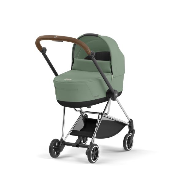 Poussette trio Mios 3 Leaf Green châssis Chrome Brown + Cloud T i-Size + Nacelle Luxe