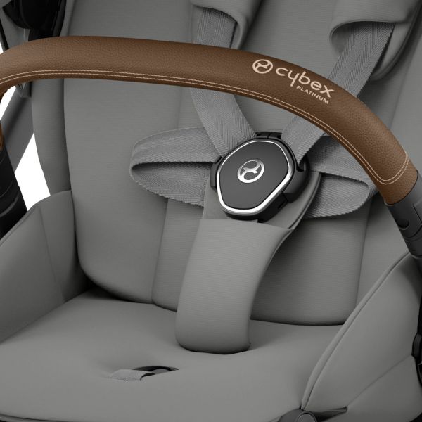 Poussette Mios 3 Mirage Grey châssis Chrome Brown