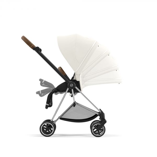 Poussette Mios 3 Off White châssis Chrome Brown