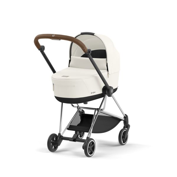 Poussette trio Mios 3 Off White châssis Chrome Brown + Cloud G i-Size + Nacelle Luxe