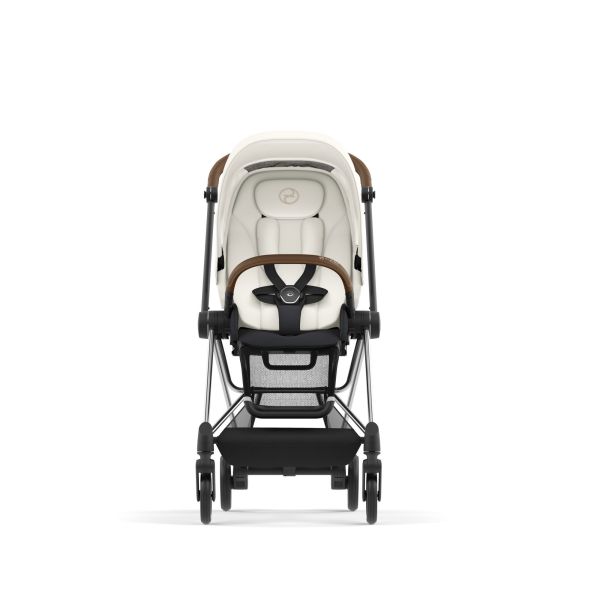 Poussette trio Mios 3 Off White châssis Chrome Brown + Cloud G i-Size + Nacelle Luxe
