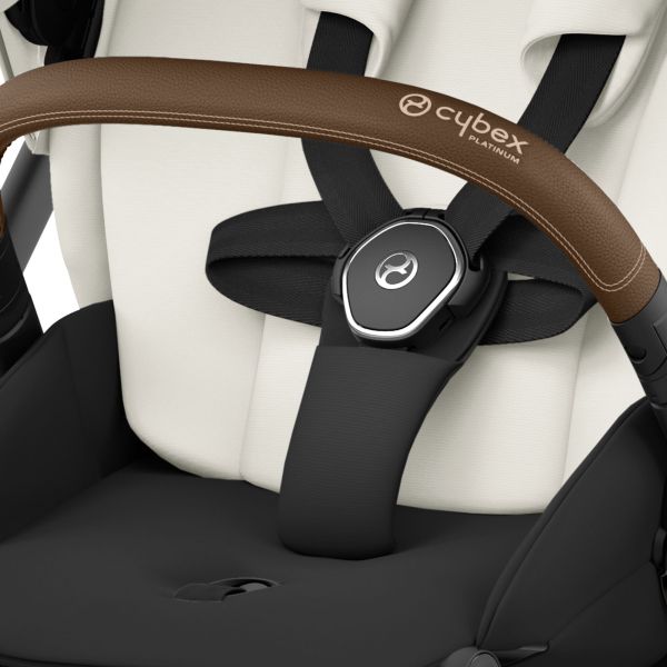 Poussette trio Mios 3 Off White châssis Chrome Brown + Cloud G i-Size + Nacelle Luxe