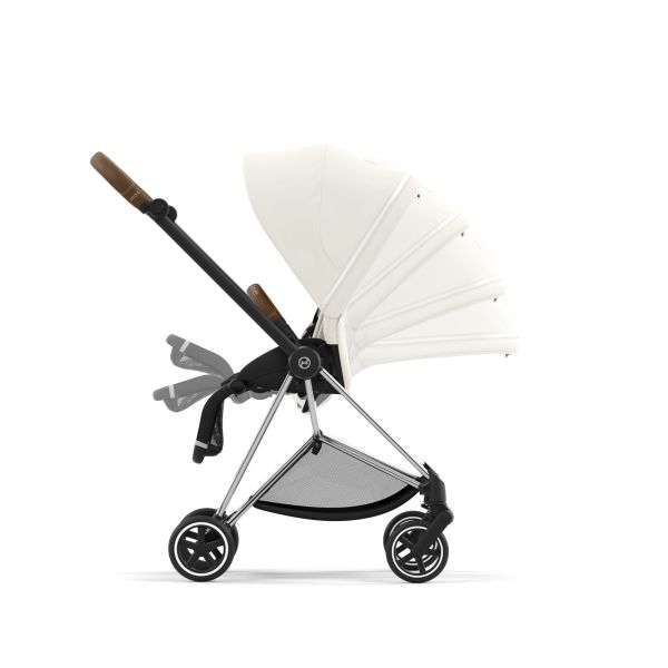 Poussette trio Mios 3 Off White châssis Chrome Brown + Cloud T i-Size + Nacelle Luxe