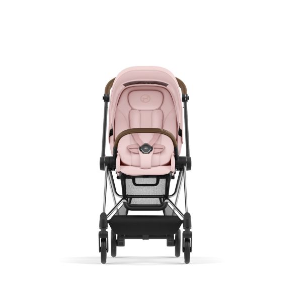 Poussette trio Mios 3 Peach Pink châssis Chrome Brown + Cloud G i-Size + Nacelle Luxe