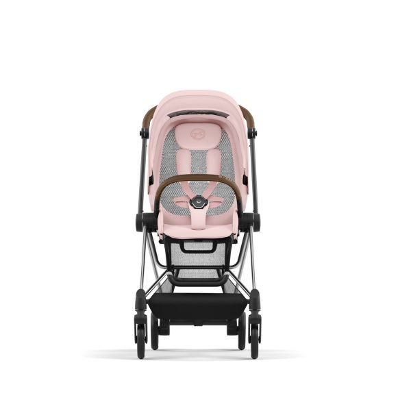 Poussette trio Mios 3 Peach Pink châssis Chrome Brown + Cloud G i-Size + Nacelle Luxe