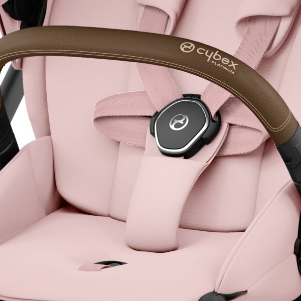 Poussette trio Mios 3 Peach Pink châssis Chrome Brown + Cloud G i-Size + Nacelle Luxe