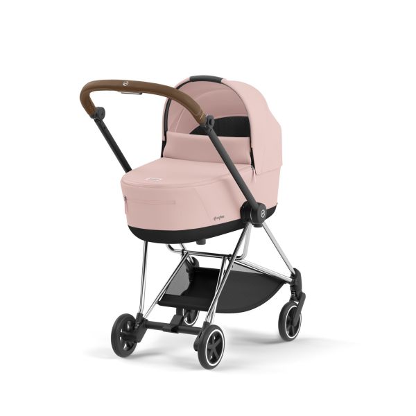 Poussette trio Mios 3 Peach Pink châssis Chrome Brown + Cloud T i-Size + Nacelle Luxe
