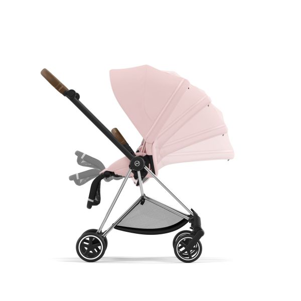 Poussette trio Mios 3 Peach Pink châssis Chrome Brown + Cloud T i-Size + Nacelle Luxe