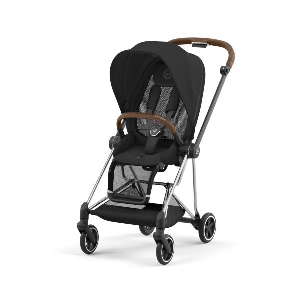 Poussette trio Mios 3 Sepia Black châssis Chrome Brown + Cloud T i-Size + Nacelle Luxe
