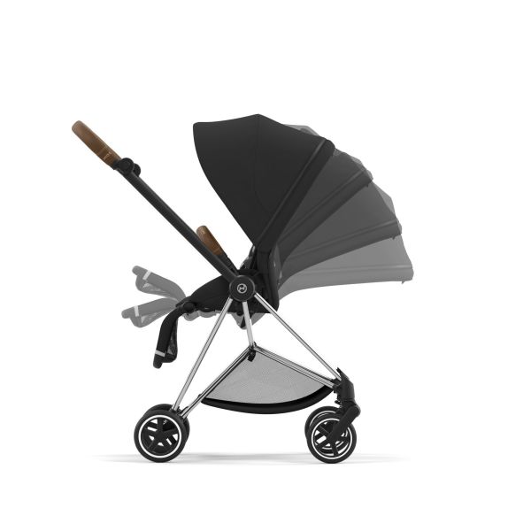 Poussette trio Mios 3 Sepia Black châssis Chrome Brown + Cloud T i-Size + Nacelle Luxe
