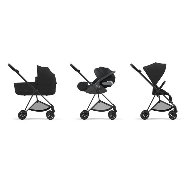 Poussette trio Mios 3 Cozy Beige châssis Matt Black + Cloud T i-Size + Nacelle Luxe