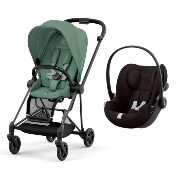 Poussette duo Mios 3 Leaf Green châssis Matt Black + Cloud G i-Size