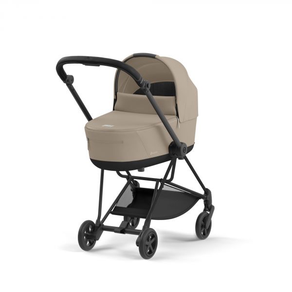 Poussette duo Mios 3 Cozy Beige châssis Matt Black + Nacelle Luxe