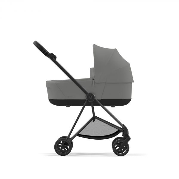 Poussette duo Mios 3 Mirage Grey châssis Matt Black + Nacelle Luxe