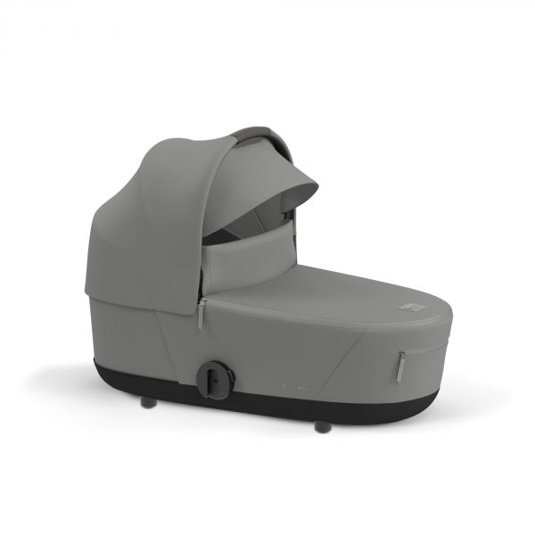 Poussette duo Mios 3 Mirage Grey châssis Matt Black + Nacelle Luxe
