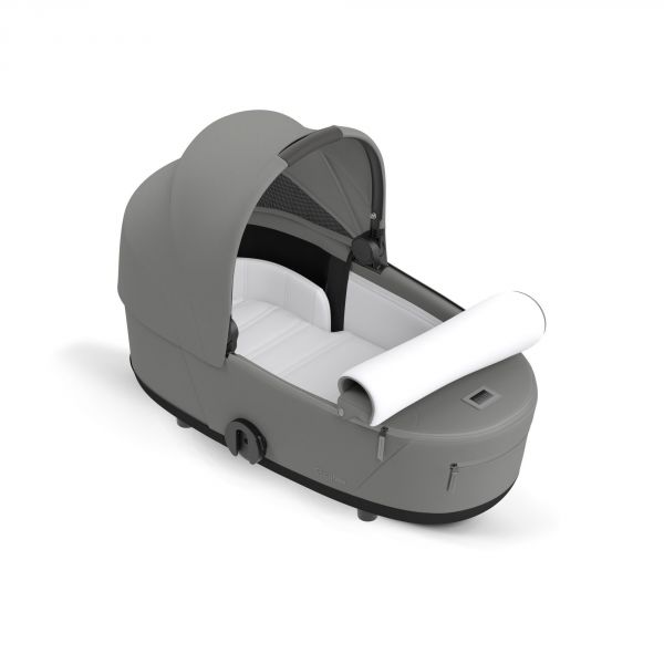 Poussette duo Mios 3 Mirage Grey châssis Matt Black + Nacelle Luxe