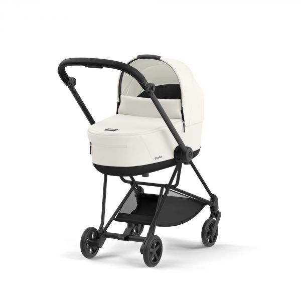 Poussette duo Mios 3 Off White châssis Matt Black + Nacelle Luxe