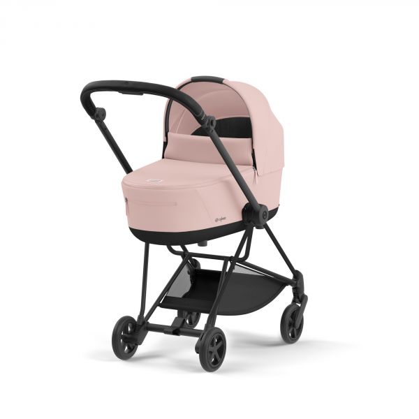 Poussette duo Mios 3 Peach Pink châssis Matt Black + Nacelle Luxe