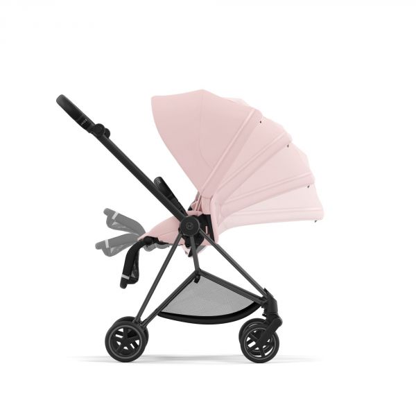 Poussette duo Mios 3 Peach Pink châssis Matt Black + Nacelle Luxe