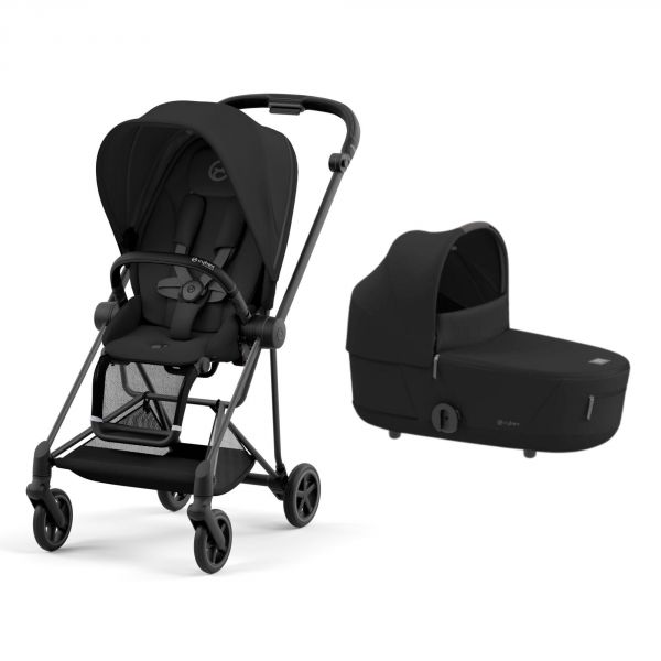 Poussette duo Mios 3 Sepia Black châssis Matt Black + Nacelle Luxe