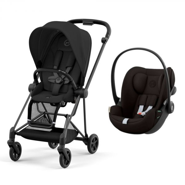 Poussette duo Mios 3 Sepia Black châssis Matt Black + Cloud G i-Size