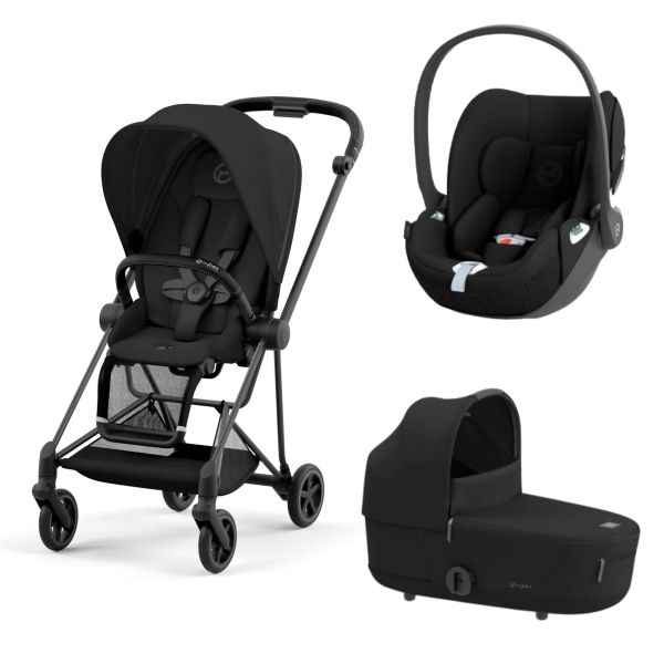 Poussette trio Mios 3 Sepia Black châssis Matt Black + Cloud T i-Size + Nacelle Luxe
