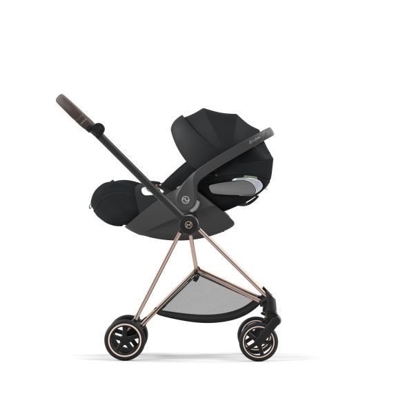 Poussette trio Mios 3 Cozy Beige châssis Rose Gold + Cloud T i-Size + Nacelle Luxe