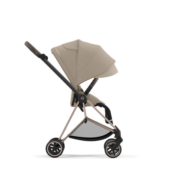 Poussette trio Mios 3 Cozy Beige châssis Rose Gold + Cloud T i-Size + Nacelle Luxe