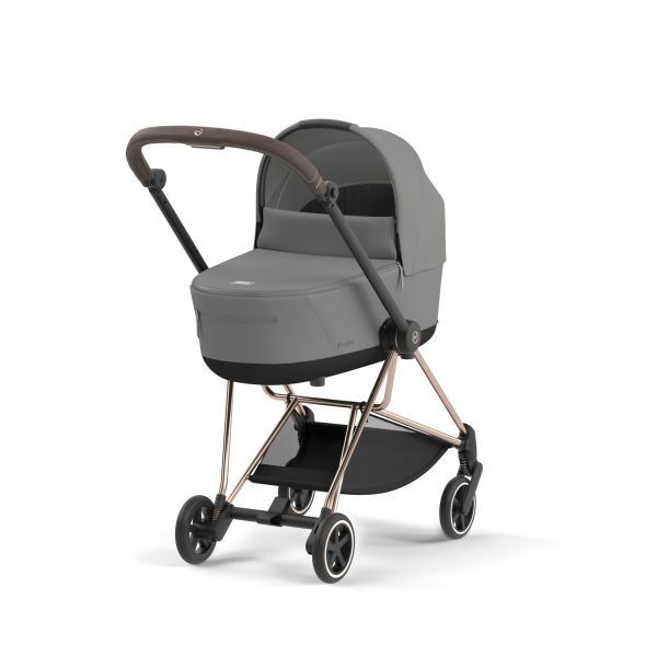 Poussette trio Mios 3 Mirage Grey châssis Rose Gold + Cloud T i-Size + Nacelle Luxe