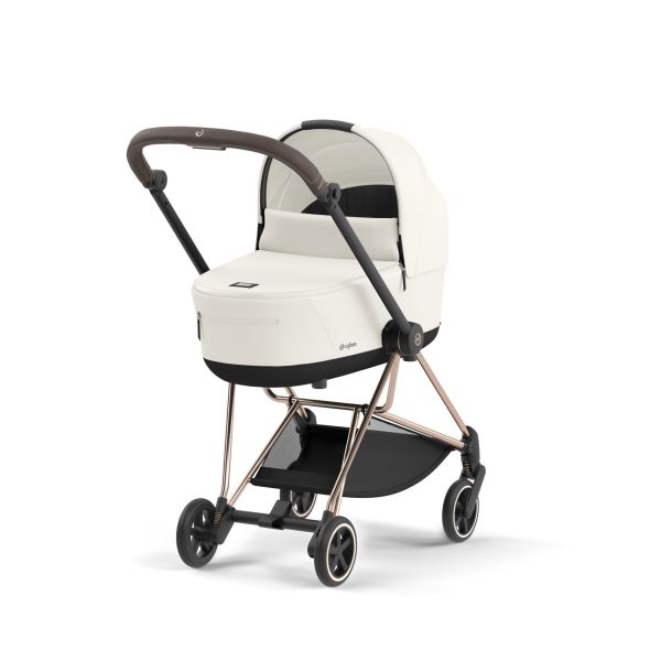 Poussette trio Mios 3 Off White châssis Rose Gold + Cloud T i-Size + Nacelle Luxe