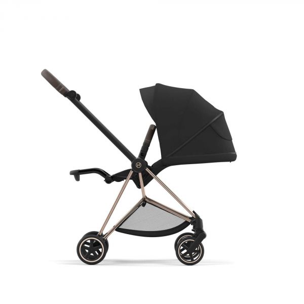 Poussette Mios 3 Sepia Black châssis Rose Gold